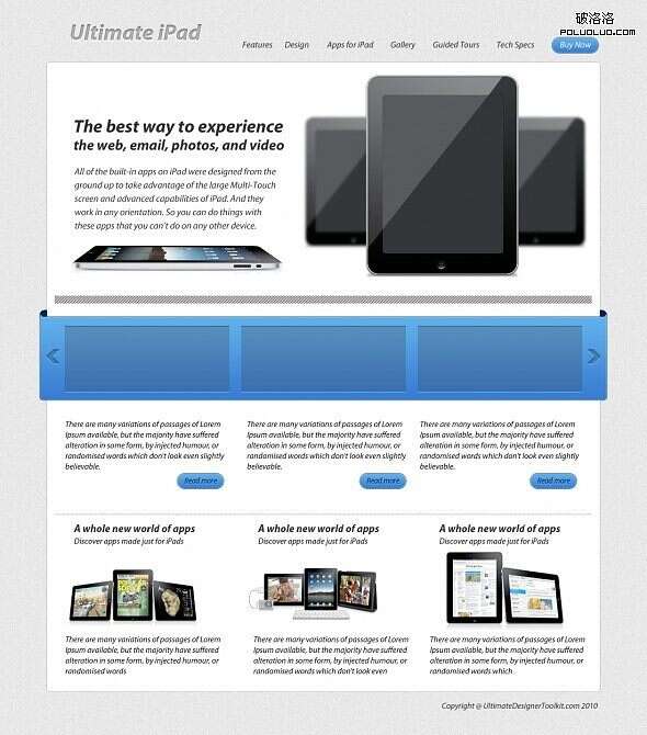 Photoshop设计网页 打造专业级国外产品展示型网站